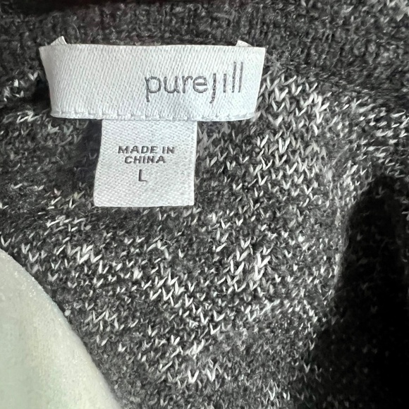 J Jill charcoal and smoky gray sophisticated hooded cardigan - Picture 5 of 5